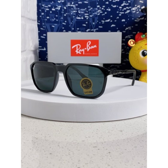 Ray-Ban RB3548N Hexagonal Sunglasses (Black with Gold Accent)